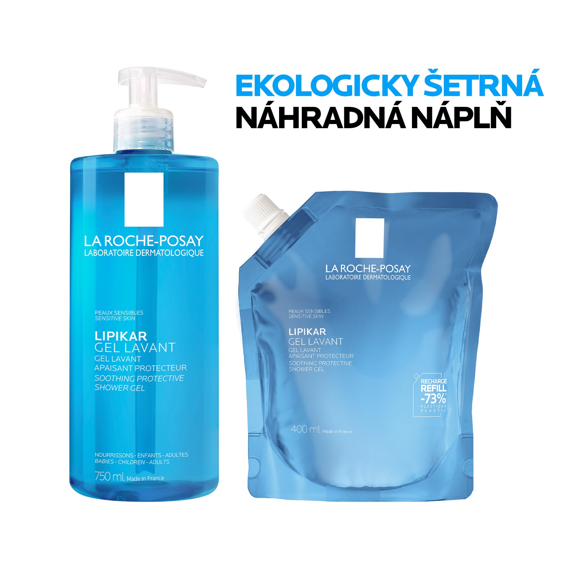  Lipikar Gel Lavant - Ekologicky šetrná náhradná náplň packshot 1